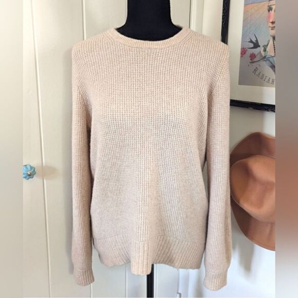 J. Crew Merino Wool Alpaca Sweater S Quiet Luxury Normcore Coastal Grandma - Picture 1 of 8